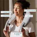 Homedics Pro Therapy Vibration Neck Massager with Soothing Heat, Portable Pain Relief Massage for Stiff Neck Muscles, Soothing Heat for Tension and Stress Release, Customizable Speeds
