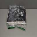 DEZENE Faux Leather with 100% Cotton Decorative Throw Pillow Covers for Couch Bed Sofa, Set of 2 18 x 18 inch Modern Home Decor Accent Square Bedroom Living Room Cushion Cases Cognac, Black and White