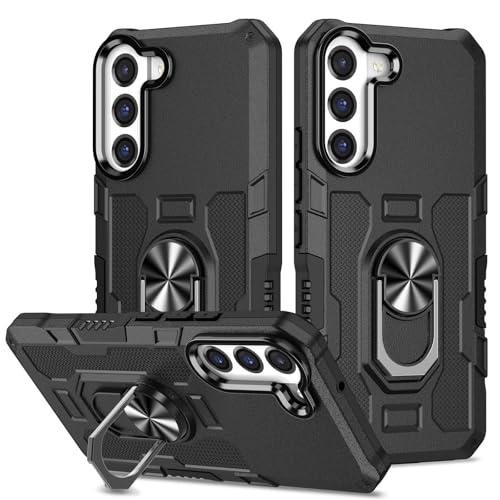 EUAGVQY Case for Samsung S22 Plus Galaxy S22 Plus Magnetic 360° Rotating Kickstand Phone Case Shockproof Anti-Fingerprint Protective Phone Cover for Samsung Galaxy S22 Plus,Black