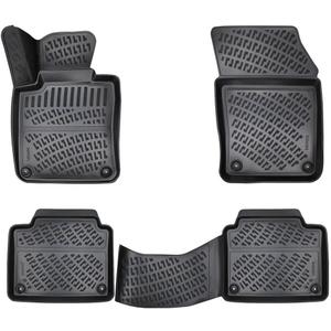 RizLiner Volvo S90 2017-2024 & V90 2018-2020 & V90 Cross Country 2017-2024 Floor Mats 3D Custom Fit Rubber Car Mats Floor Liners All Weather Heavy Duty Waterproof Odorless Non-Slip TPE (Front & Rear)