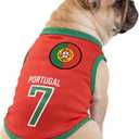 2026 World Cup Shirt for Dog, Soccer Jersey Pet Costume, Dog Jerseys for Small Medium Large Dogs, Football Shirt for Pets Portugal, Medium