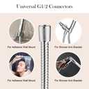 Shower Hose, 79 Inches Extra Long Stainless Steel Handheld Shower Head Hose Replacement with Brass Insert and Nut, Flexible Hose Extension for Hand Held Shower Head