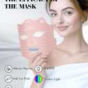 SDKWDH Red Light Mask for Face, 7-1 Colors Facial Care Mask, 850nm Infrared & Red Light Masks, Ergonomic Design for Home & Travel, Pink