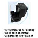 297259515 Compressor Start Relay & Run Capacitor Kit Fit for Frigidaire for Kenmore Freezers Replaces 297259502 297259510 297259515 PS11728176 15uF 250VAC