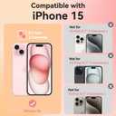 ChiCsFleur for iPhone 15 Case, TPU Phone case with Camera Protection for Women Girls Teens - Capybara Orange Fruit Sparkle Artsy Fun Kawaii Animal Y2K Sorority Aesthetic Unique