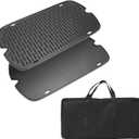 SafBbcue Cast Iron Cooking Griddle for Weber Traveler Portable Series Gas Grill, Griddle Plate for Weber 9010001 9011701 9013001 9020001 9030001 Traveler Portable Grill, Griddle with Carry Bag