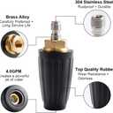 AURORA CAR Pressure Washer Tips Turbo Nozzle Pressure Washer 4000 PSI Max Rotating Pressure Washer Nozzle with 1/4'' Quick Connect for Cleaning Brick, Concrete, and Vinyl Surfaces4.0 GPM 4.0 Orifice