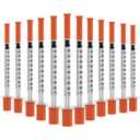 U-100 Disposable Syringes with Needle  1ml/cc, 30G 5/16" (8mm), Individually Wrapped,100Pack