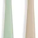 Smack Fun - Silicone Baby Feeding Spoons | 2 Pack (Cambridge Blue/Shifting Sand)