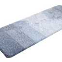 Bathroom Runner Rugs 24x46Inc, Extra Soft Absorbent Microfiber Bath Rugs, Rubber Backing, Quick Dry, Machine Washable Bath Mats for Bathroom Floor, Tub and Shower, Home Decor Accessories, Blue 