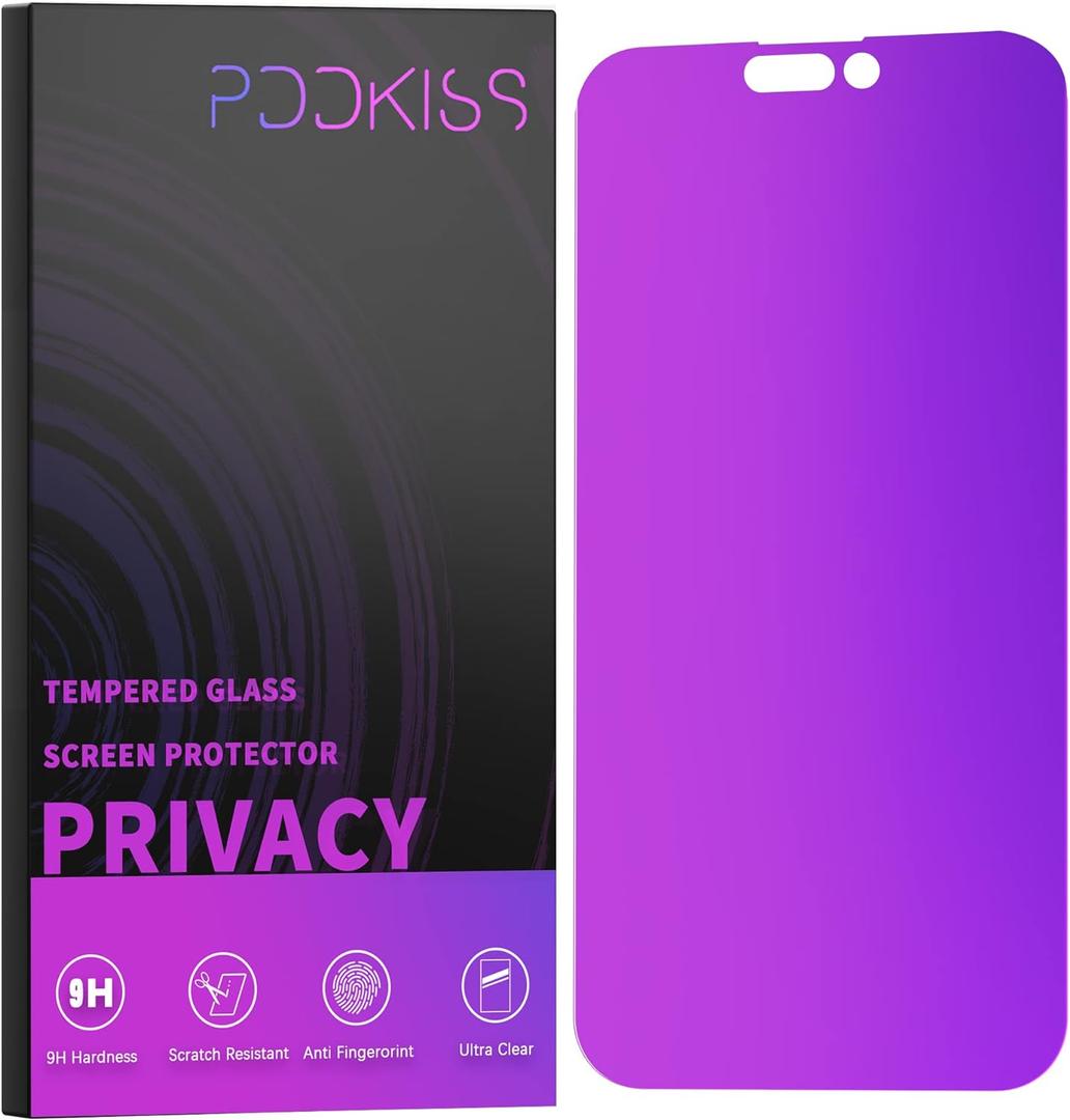 Compatible for iPhone 14 Pro Max Privacy Screen Protector Tempered Glass 6.7 inch Display, Gradient Colorful Anti Spy Light HD Easy Installation