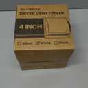 4 Inch Dryer Vent Cover Outside, HG Power Metal Exterior Vent Cover with Removable Screen & Cushioned Non-Return Flap, Air Wall Vent for House, Range Hood, AC, Opening Diameter: 3.81" White