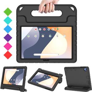 BMOUO Kids Case for Onn 10.1 Tablet Case (2024) Model#100135925, Shockproof Light Weight Handle Stand Case for Walmart Onn Tablet Case 10.1 inch 2024 (Gen 4), Black