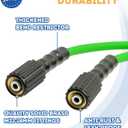TOOLCY Flexible Pressure Washer Hose 1/4 x 100 FT 3300 PSI Kink-Resistant Lightweight Quick-Connect With Brass M22-14 mm Fittings Replacement Hose for Power Washer