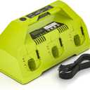 2026 Upgraded 6-Port 18V Super Fast Charger Station Replacement for Ryobi P117 P135 Charger,Compatible with Ryobi 18V Lithium-Ion Batteries