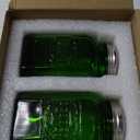 Depression Style Glass Salt and Pepper Shakers (Green)