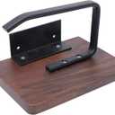 Wall Mounted Tissue Storage Rack Elegant Walnut Paper Towel Holder for Bathroom Kitchen Nail Installation and Design Organizer (Brown)