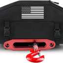 900D Winch Cover with Flag Pattern, Heavy Duty Waterproof Winch Cover fit for Electric Winches 8000-12000lbs, Indoor/Outdoor Winch Accessories