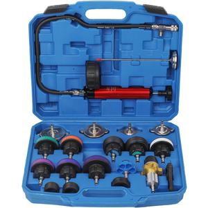 Radiator Pressure Tester Kit, Coolant Pressure Tester for Automotive Cooling System Water Tank Leakage Detection (Universal Fit 20PCS)