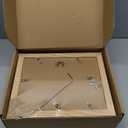 Hongkee 8x10 Picture Frame Set of 4, Made of Real Glass and Natural Oak Wooden Frame, 8 by 10 Photo for Wall or Tabletop - Display Picture 5x7 with Mat or 8x10 Without Mat