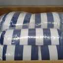Kigley Outdoor Chaise Lounge Cushions with Side Pocket 76x22x6 Thick Tufted Waterproof Patio Pool Lounge Chair Replacement Cushion Fade Resistant Cushion for Furniture Lawn(2 Pcs, Blue White, Striped)