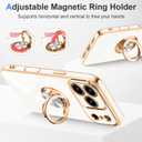 Designed for iPhone 17 Pro Case with Ring Stand Slim White