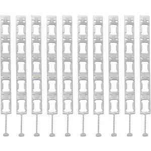 No Wrap Straps for Easy Christmas Light Decorating - Holiday Lighting Mounting Clip Alternative - 10 Pack