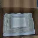 Sweejar Casserole Dishes for Oven, Ceramic Bakeware Set of 3, Rectangular Baking dish with Handles, Wave Edge Lasagna Pan Deep for Cooking, Cake, Dinner, Banquet and Daily Use (White)