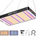 BESTVA DC3000 LED Grow Light with High Yield Diodes Full Spectrum for Indoor Plants, Greenhouse, Hydroponic, Veg Bloom Light