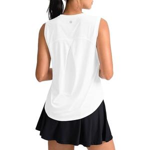SANTINY Women's Sleeveless Workout Tops Breathable Lightweight Active Tennis Yoga Shirts Athletic Running Tank Tops for Women XL