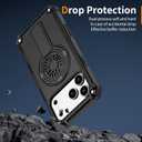 17 Pro Max Magnetic Case for iPhone17 Pro Max, 6.9inch, with Kickstand & HD Screen Protector Supports Wireless Charging [Compatible with MagSafe Accessories] Case for iPhone 17 Pro Max, Black