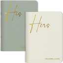 Elegant Vow Books With Gold Foil Lettering For Your Wedding - Perfectly Sized His and Hers Vow Books With Plenty Of Pages To Write Whatever is on Your Heart - A Beautiful Addition For The Wedding Day