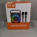 Karaoke Machine, Portable Bluetooth Speaker with 2 Wireless Microphones for Adults & Kids with Lights, Karaoke Microphone with PA System Supports USB/TF/FM/AUX for Home Party Home System Packages