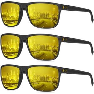 KALIYADI Polarized Sunglasses for Men, Lightweight Sun Glasses with UV Protection for Driving Fishing Golf Only 2