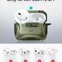 ESR for AirPods Pro 2 Case (2023/2022/2019, 2nd/1st Gen), Compatible with AirPods Pro 2nd Generation (USB-C/Lightning Cable), Effortless MagSafe, Drop-Proof Lock, Easy Open, Cyber Series,Army Green