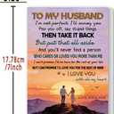 FANCYLUCKY Funny Birthday Card for Husband from Wife, Happy Husband Birthday Card from Wife, Romantic Husband Bday Decorations for Him Men