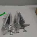 AMAZING TIME Christmas Metal Stocking Holders for Fireplace Tabletop Shelf Xmas Holiday Decoration (Silver)