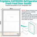 Upgraded 242193206 Refrigerator Door Gasket Replacement for Frigidaire Kenmore Crosley Refrigerator Door Seal 41.6''x 28.5" Fridge Door Gasket Seal for FFTR1828SP3A, FFTR1828SE0,CRT185SS1 Fridge Seal