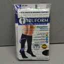 Truform 20-30 mmHg Compression Stockings for Men and Women, Knee High Length, Closed Toe, Black, Small (Small (1 Pair))