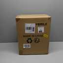 Outdoor Rug 8x10 ft Waterproof, Reversible Outdoor Plastic Straw Rug for Patios Clearance, Outdoor Area Rug Carpet RV Mat for Camping Backyard Deck Porch (Black&white- Geometric)