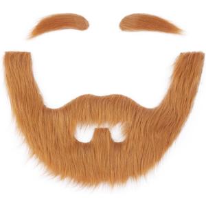 3 x Full Fake Beard and Eyebrows Self Adhesive Realistic Costume Facial Hair Stick On Beard
