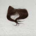 Frontal Hairpiece for Women Medium Brown Hair Extension Hairline Loss Straight Tape in Human Hair Toppers Replacement Toupee (0.78"x6.3", 6", Medium Brown)