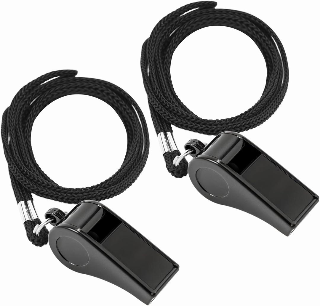 2PCS Sports Whistles with Lanyard, Loud Crisp Sound Whistle Ideal for Coaches, Referees, Officials,Outdoor Enthusiasts, and Family Emergencies.