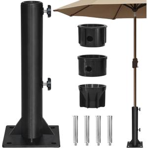 EliteShade USA Patio Umbrella Stand for 1.5''-1.9'' Pole, Heavy Duty Umbrella Base Stand Deck Mount Umbrella Holder