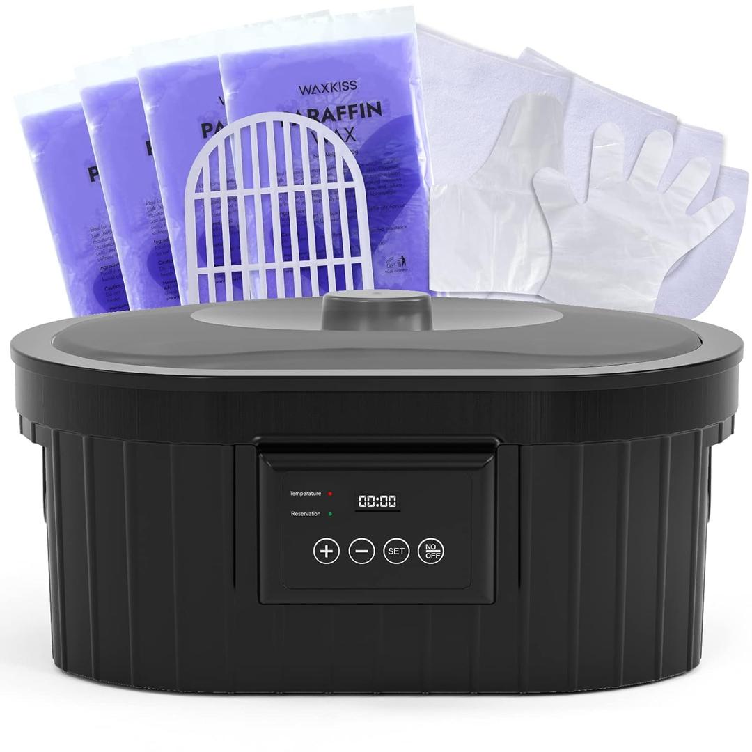 Paraffin Wax Machine for Hand and Feet, Waxkiss 5000ml Paraffin Bath with Lavender Paraffin Wax Warmer for Professional Spa & Arthritis Treatment At Home (Black)