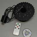 Disco Ball Motor Rotating with Light: Rechargeable Disco Ball Spinner with Remote Adjustable Speed - 18 RGBW LED Light for Wedding Party Decor