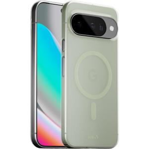Mous for Google Pixel 10/10 Pro (2025) Case, Compatible with Qi2 MagSafe and Pixelsnap - Super Thin - Crystal Clear & Slim Design - Green Tint