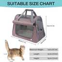 Airline Approved Soft-Sided Pet Carrier for Cats & Small Dogs - Ventilated Travel Bag with Removable Mat, Under 15 lbs, Red
