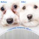 2 Pack Professional Eye Comb For Pets,Stainless Steel Tear Stain Remover,Flea Lice Comb,For Cats & Dogs,Gentle Round-Head Grooming Tool,Precisely Removes Stains, Dirt And Debris From The Eye Area