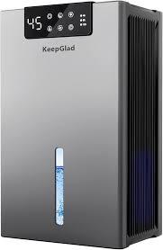 Dehumidifier, Humidity Display Dehumidifier for Basement Bathroom Bedroom, Pewter